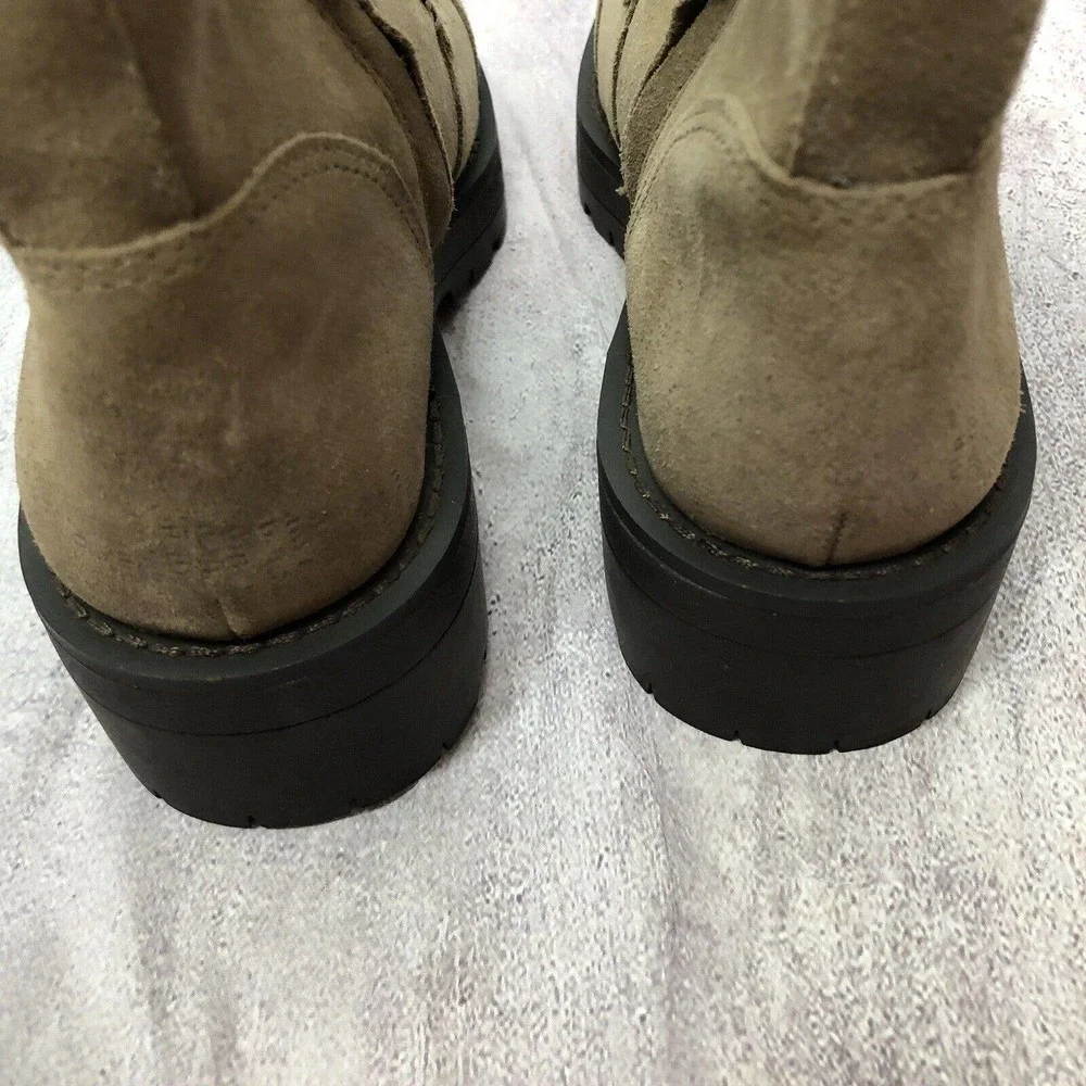 NEW Sam Edelman Womens Junip Combat Boots Size 6 Suede‎ Leather Lace Up FLAW